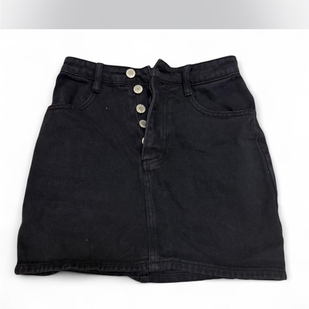 Classic Black Denim Skirt brandy Melville